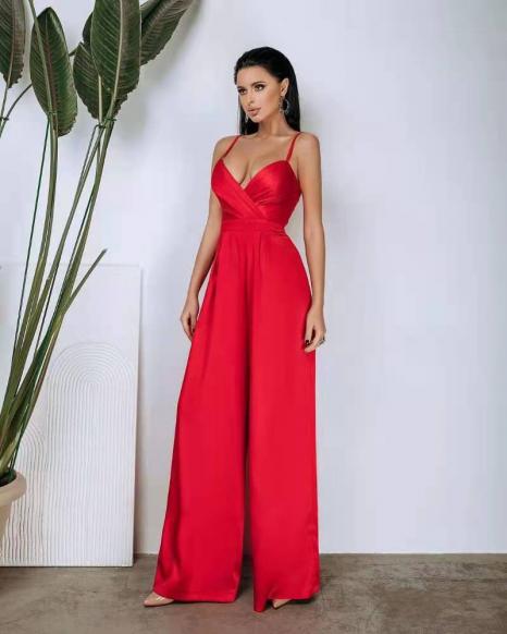 sd-18819 jumpsuit-red